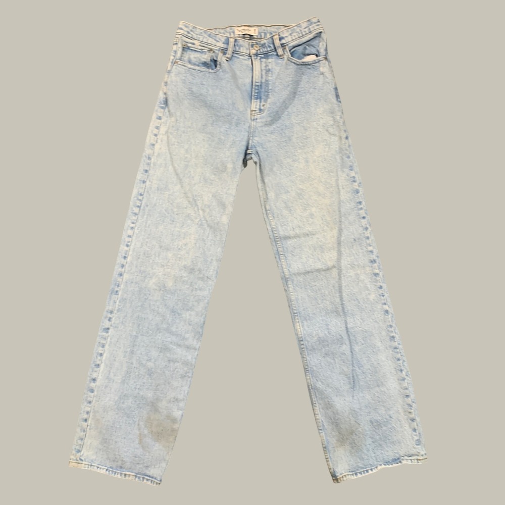 Abercrombie & Fitch 90s Relaxed Jeans Women 29/8L High Rise Light Acid Wash